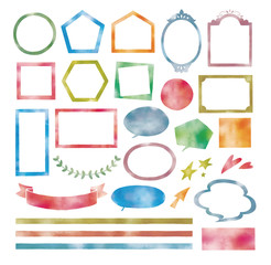 水彩のフレームいろいろ