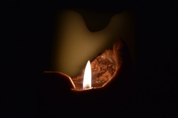 candle in the dark