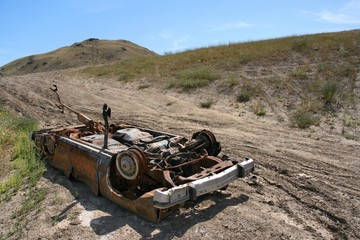Abandoned car wreck