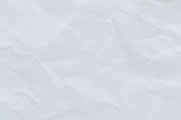 white crumpled paper texture background.