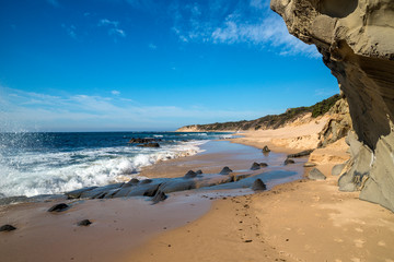 Wild strand in Punta Paloma, Tarifa, Cadiz, Andalusië, Spanje