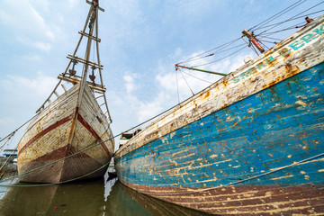 Pinisi ships at Sunda Kelapa, jakarta