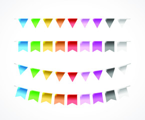 Set of Colorful Banners . Isolated Editable Elements