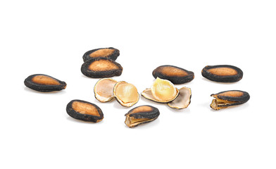 Watermelon seeds isolated on white background