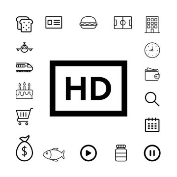 HD resolution icon for web and mobile