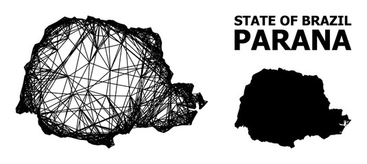 Carcass Map of Parana State - obrazy, fototapety, plakaty