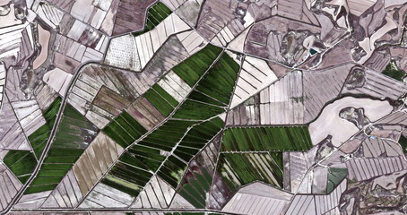 composition, tribute to Picasso, abstract photography of the Spain fields from the air, aerial view, representation of human labor camps, abstract art,  abstract naturalism,