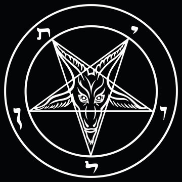 Sigil of Baphomet Pentagram White