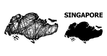 Fototapeta premium Network Map of Singapore