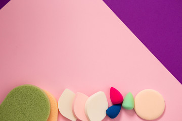 cosmetic sponges and foundation