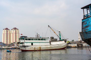 Naklejka na ściany i meble Sunda Kelapa port cityscape, Jakarta, Indonesia