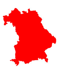 Fototapeta premium Karte von Bayern