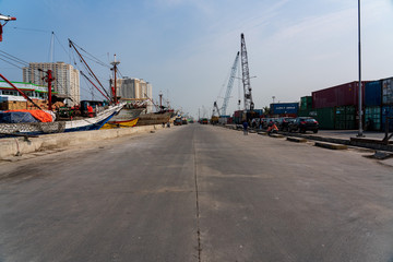  Sunda Kelapa port cityscape, Jakarta, Indonesia