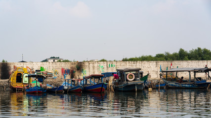 Fototapeta na wymiar Sunda Kelapa port cityscape, Jakarta, Indonesia