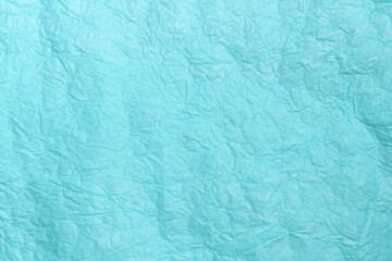 Trendy Purist blue colored textured background. Crumpled paper texture.