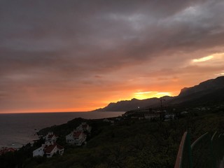 sunset in Crimea, beautiful view in the evening