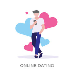 Online dating illustration