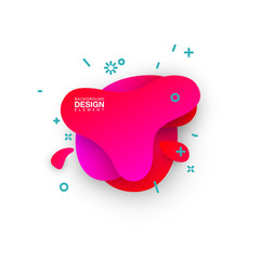 geometric colorful abstract shapes set badges background for banner web, app, poster. Trendy minimal modern design isolated white background. Abstract geometric shapes, lines patterns composition set.