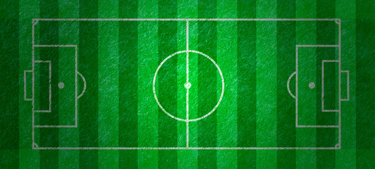 Football field design. view of the soccer field from above. soccer field Background. Soccer field look from top. © chiew
