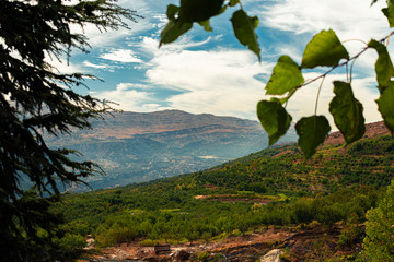 High mountain landscape in Lebanon at summer. The image captured from Okaibeh village.