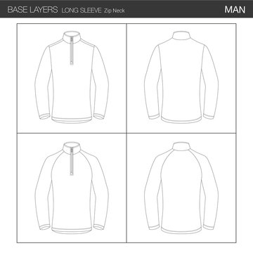  Template Base Layer T Shirt Long Sleeve Man