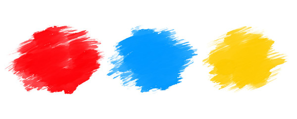 Red blue yellow watercolor brush background
