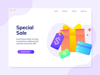 Special Sale Discount Website Landing Page Design Template