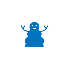 New year icons new year 2020.Snowman. December