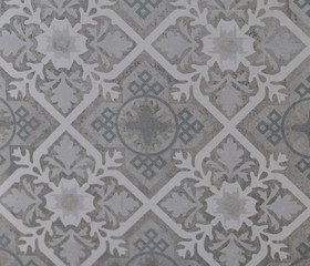abstract marble tiled floral pattern