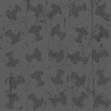 Mjolnir Pattern Background Grey