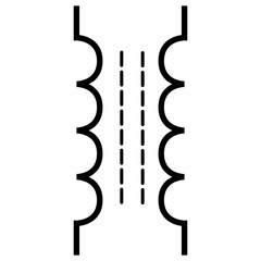 Ferrite Core Transformer Symbol For Circuit Design