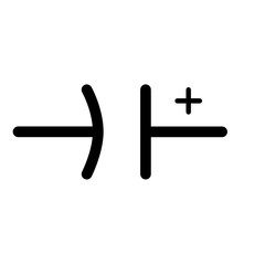 Fototapeta premium Polarized Capacitor US Symbol For Circuit Design