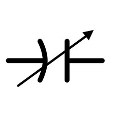 Variable Capacitor US Symbol For Circuit Design