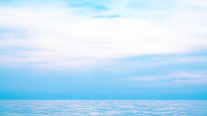 Fototapeta na wymiar beautiful seascape sea horizon and blue sky, natural photo background - I