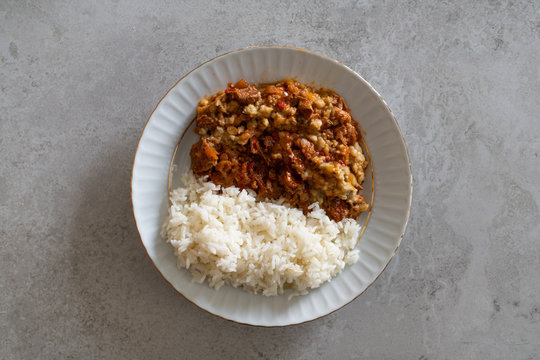 Turkish Food Hunkar Begendi made with Eggplant and Meat..