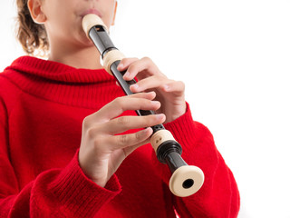 close up of a recorder being played © Novodiastock