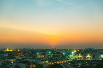 Fototapeta na wymiar Bangkok city in sunset.