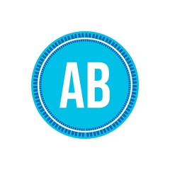 Initial Letter Logo AB Template Vector Design