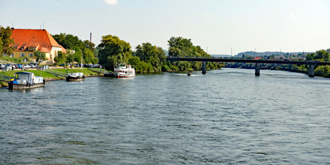 View of the River Danube near Regensburg in Bavaria, Germany - 298866061