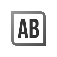 Initial Letter Logo AB Template Vector Design
