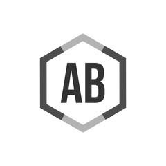 Initial Letter Logo AB Template Vector Design