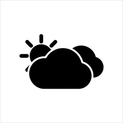 Cloudy icon. Symbol of Weather icon with trendy flat style icon for web, logo, app, UI design. isolated on white background. vector illustration eps 10