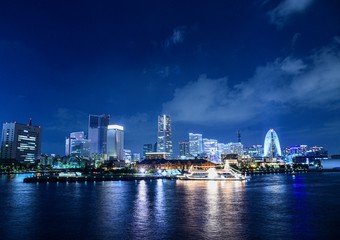 Fototapeta premium panoramę hongkongu w nocy