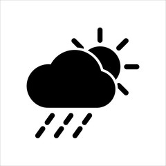 Rain icon. Symbol of Weather icon with trendy flat style icon for web, logo, app, UI design. isolated on white background. vector illustration eps 10