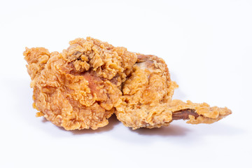  Fried chicken wings for a delicious meal on a white background