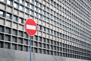 traffic sign on the road