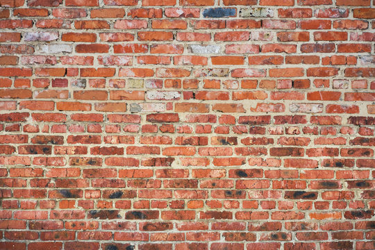 Fototapeta old red brick wall texture background