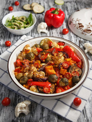 cauliflower baked with vegetables