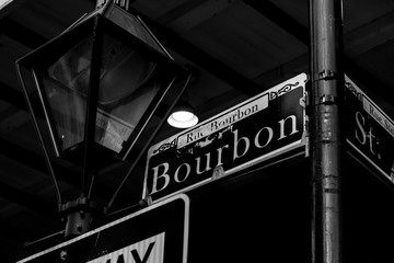 Fototapeta premium Bourbon street sign