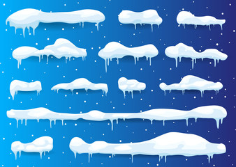 Snow elements vector illustration 